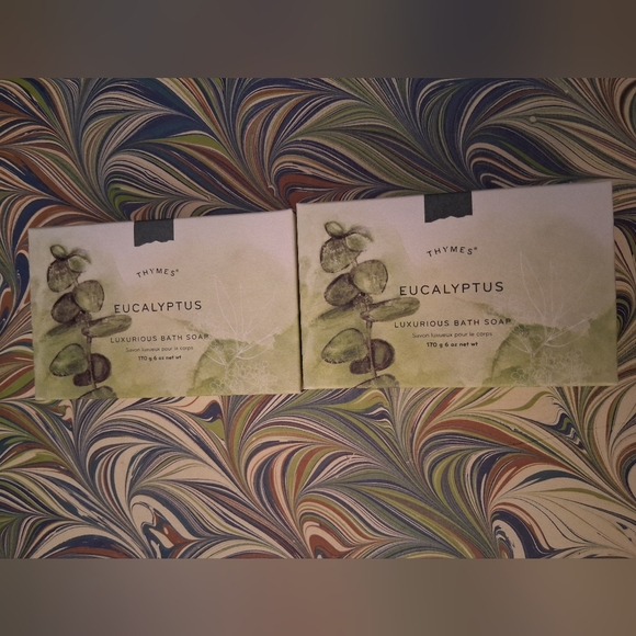 - Thymes Eucalyptus Luxury Bath Soap NIB Lot Of Two - Picture 1 of 2